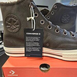 Converse Chuck 70 Distressed Leather 'Fresh Brew' Coffee Brown Men's Size 10 NEW